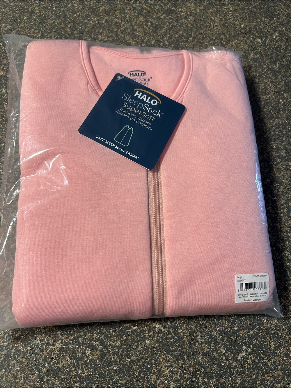 Brand New, Never Opened HALO SleepSack Supersoft Pink Zip Front for Babies